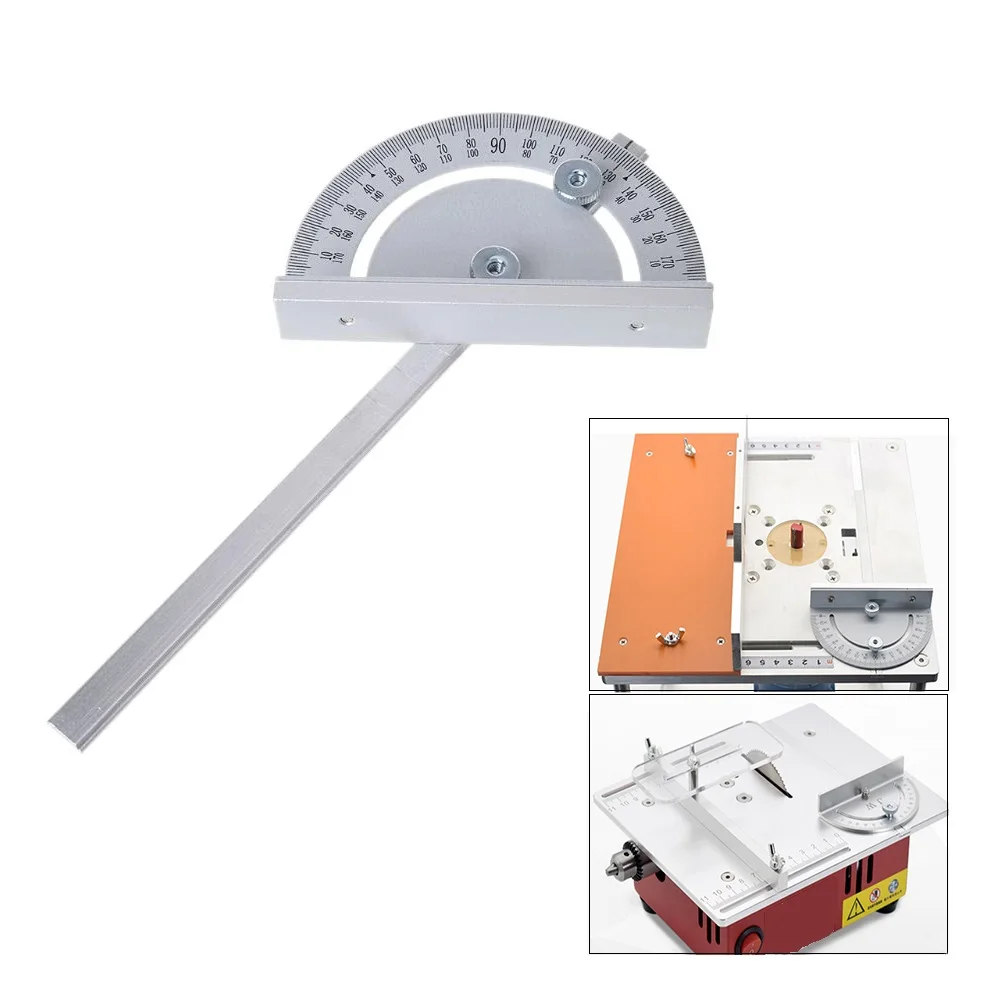 Protractor Angle Ruler Woodworking Tools Circular Caliper Goniometer Stainless Steel Mini Table Saw T Style Tuler