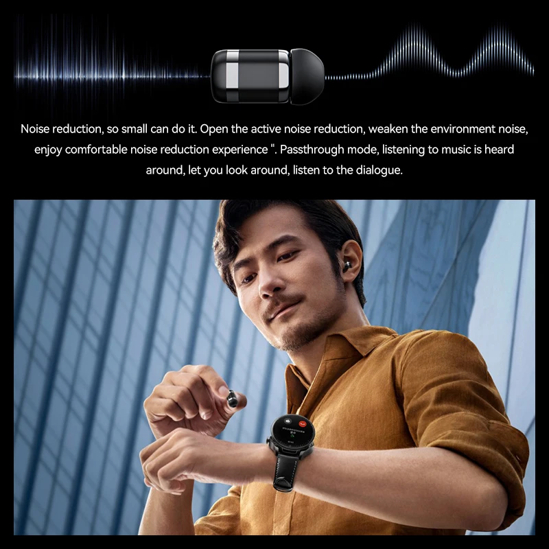 Original Huawei WATCH Buds Earphone SmartWatch 2 in 1 SMS Call Card Payment Men Women Sports Bracelet health Monitoring