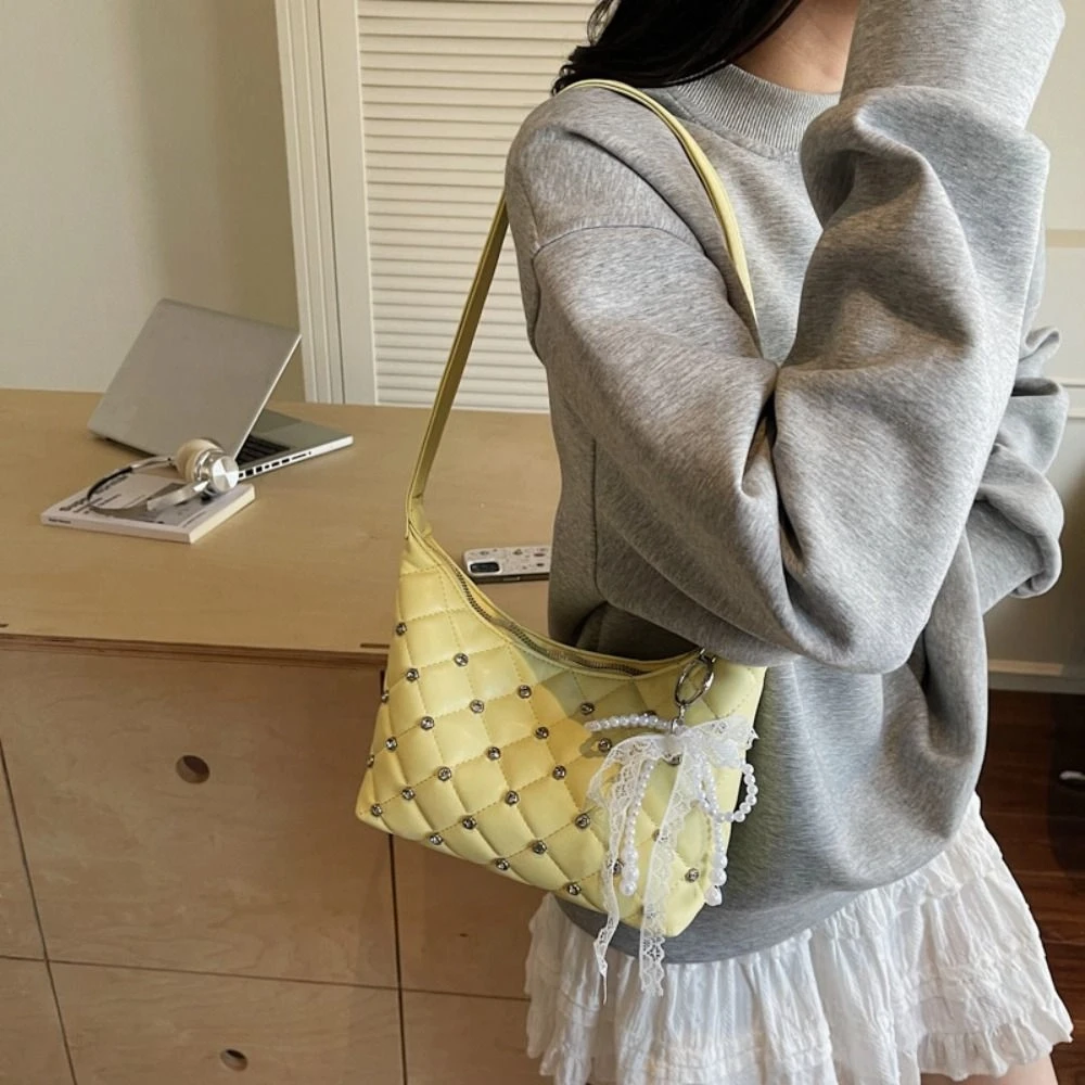 

Casual Luxury Diamond Handbags Rhinestone Shiny Shoulder Bags Leisure Commute Women Tote Bags Ladies