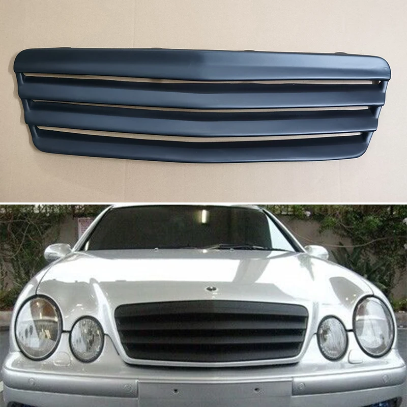 

Для Mercedes Benz Clk W208 1998 1999 2000 2001 2002 год гоночная решетка гриль комплект кузова аксессуары FRP матовый черный