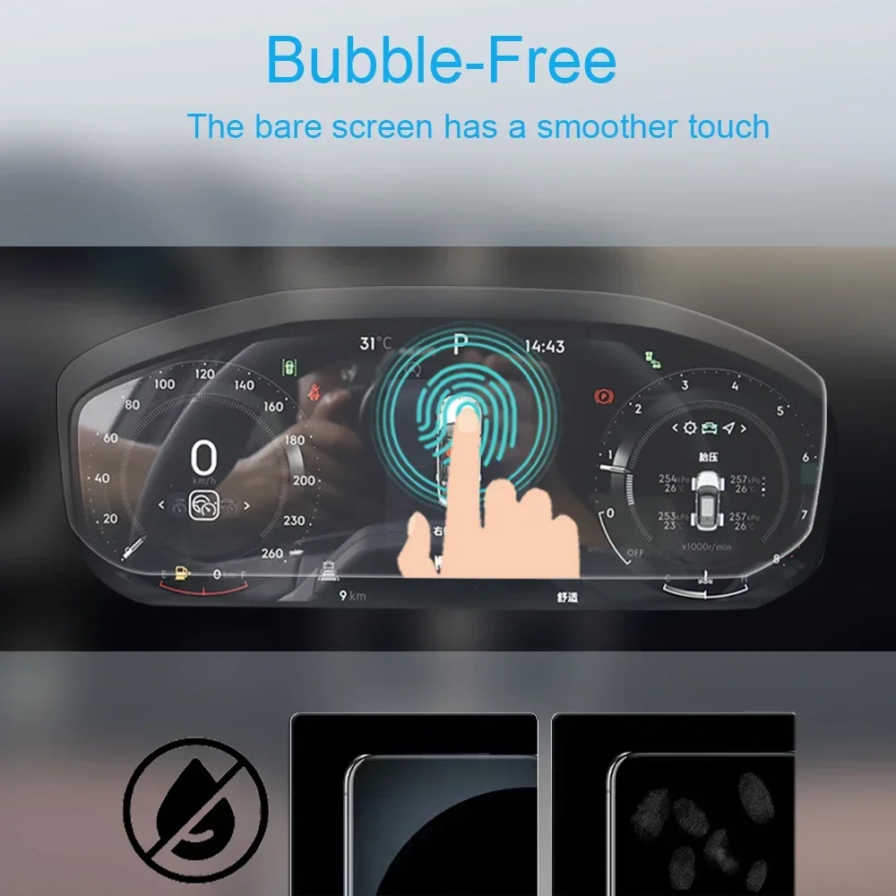 MUQSHI Car Interior Central control screen Anti scratch transparent TPU protective film speedometer PPF For LYNK&CO 01 2024-2025