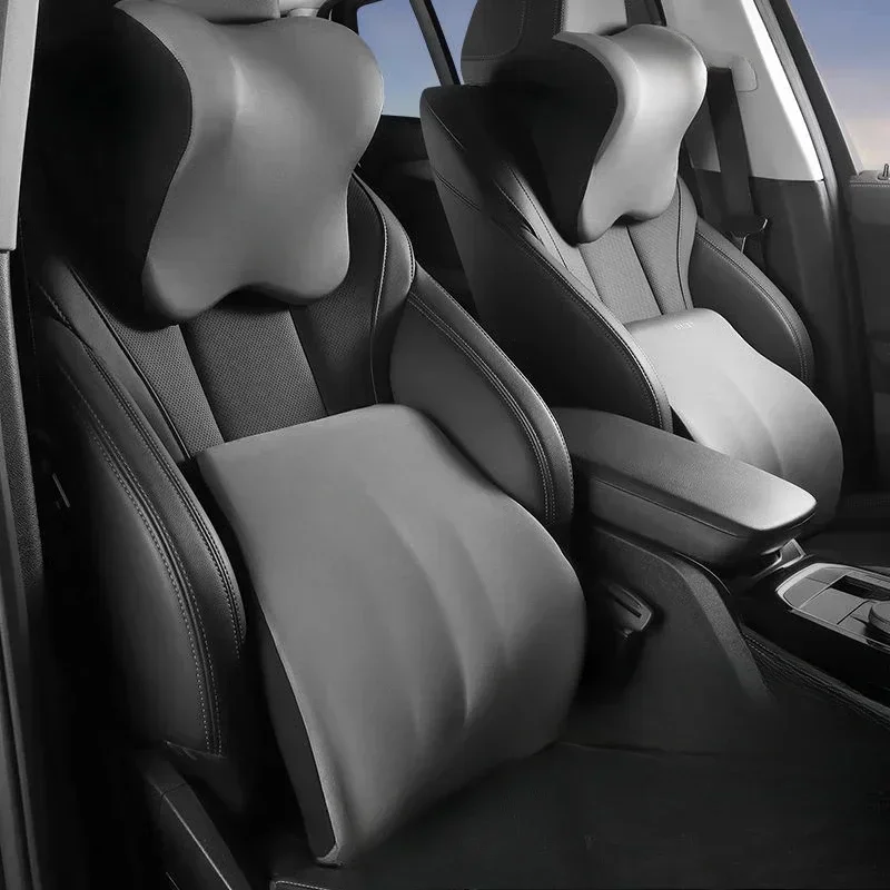 

Car Headrest Lumbar Support Memory Foam Vertebral Lumbar Support Car Neck Pillow Back Cushion Office Car Interior Accessories
