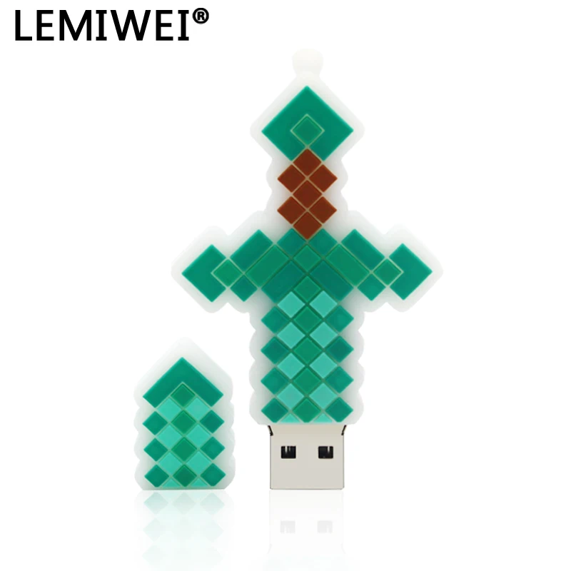 การ์ตูนPendriveเกมดาบเพชรUSBแฟลชไดรฟ์Thumdrive CLE USB Memoria Stick 16GB 32GB 64GBไดรฟ์สำหรับเด็ก