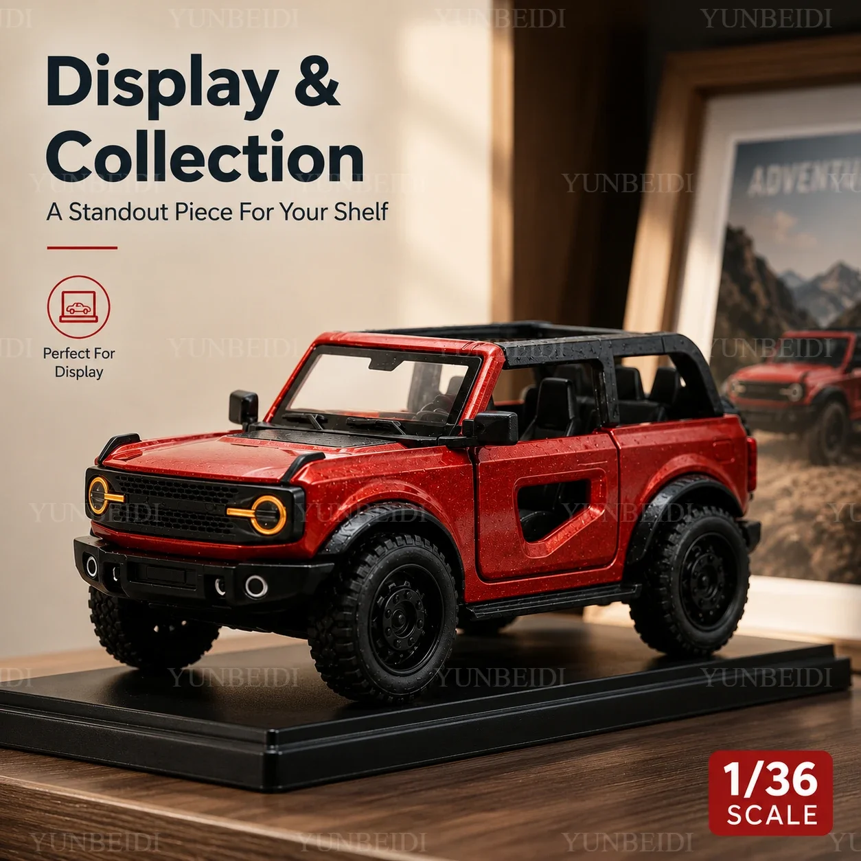 1/36 New Detachable Off-road Vehicle, Foldable Hummer Children's Toy Car Model, Die-cast Metal Material, Powerful Engine Gift image 5