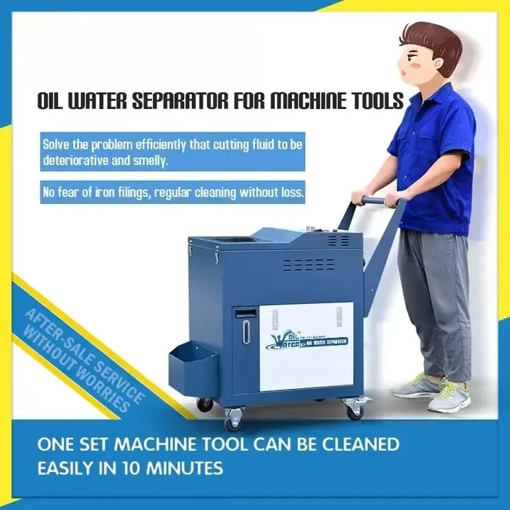Easy Operation Semi Auto CNC Machine Skimmer Coolant Purifier Cutting Oil Water Separator Chip Conveyor