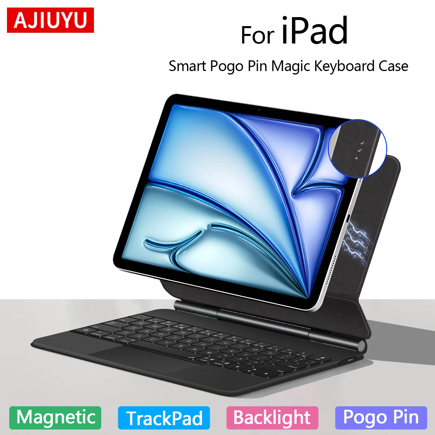 

Magic Keyboard For iPad Pro 11 2018-2022 Air 11 4th 5th 10.9 Smart Pogo Pin Direct Connection Multi-Touch Trackpad Keyboard Case