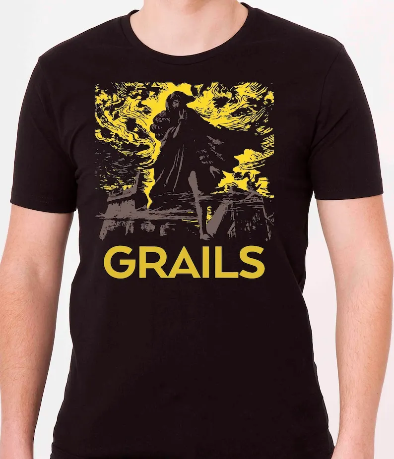 GRAILS T Shirt Unisex Rock, Dark Experimental Instumental, Gothic, Suspense, Band Tee