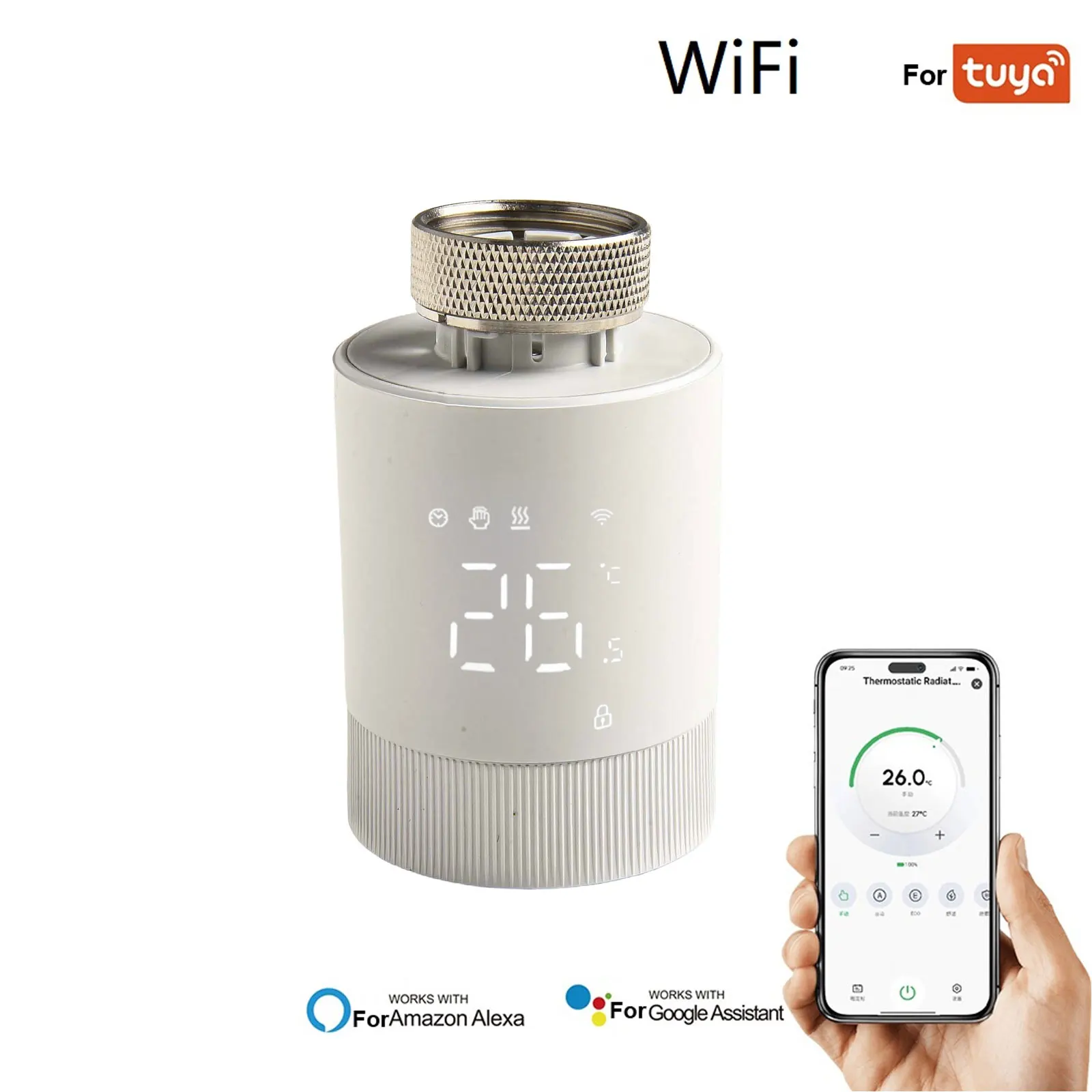 

1 Pcs Smart Thermostat TRV For Tuya Programmable Mode Thermostatic Radiator Valve Radiator Temperature Control Valve
