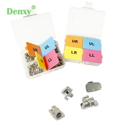 200pc Denxy Dental Orthodontic Buccal Tubes 1st Molar Wide Entrance MIM Buccal Tube Monoblock Non Convertible Ortho Bracket