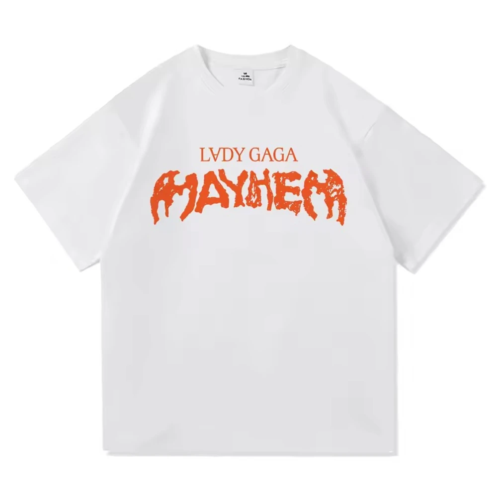Lady Gaga Mayhem New Album Tee Shirt Homme New in Top Tees Men Clothing short sleeve Round Neck Printing Pullover T-Shirt 50513 image 5