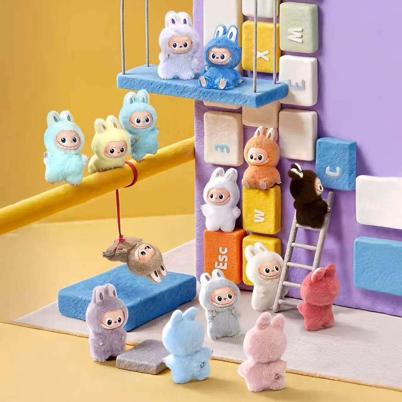 Oryginalny Popmart Bubble Mart Labubu Heart Password Pendant Blind Box Mini Labbub 4.0 Śliczne Prezenty Świąteczne Dekoracja Torby