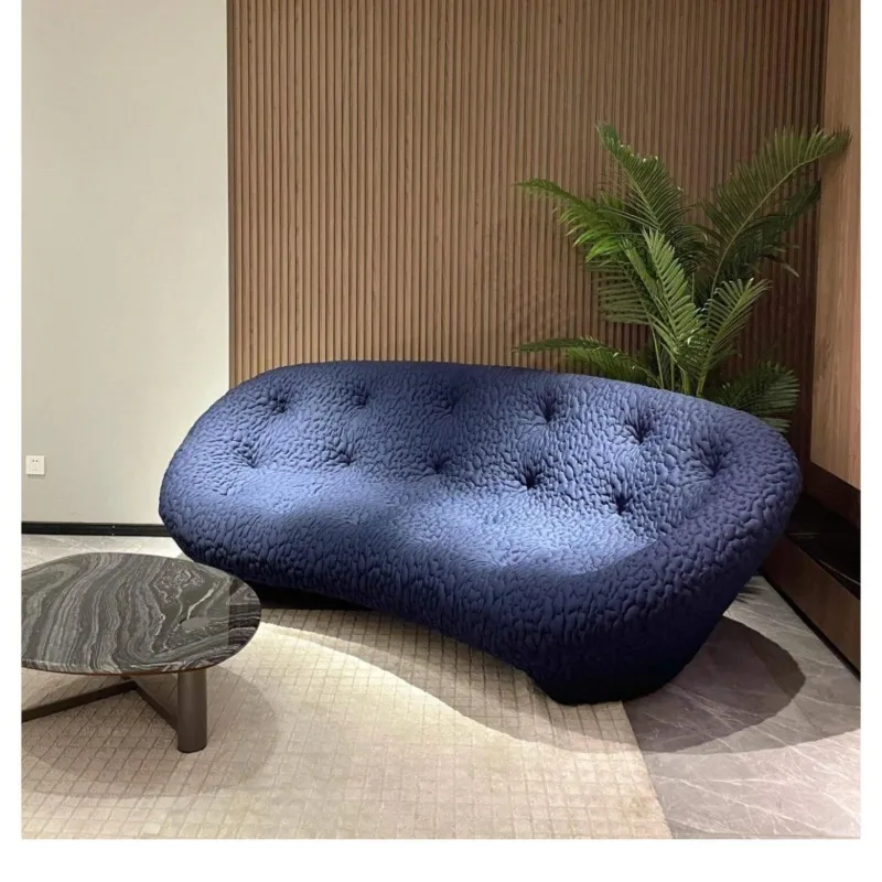 Minimalist creative shell fabric curved sofa