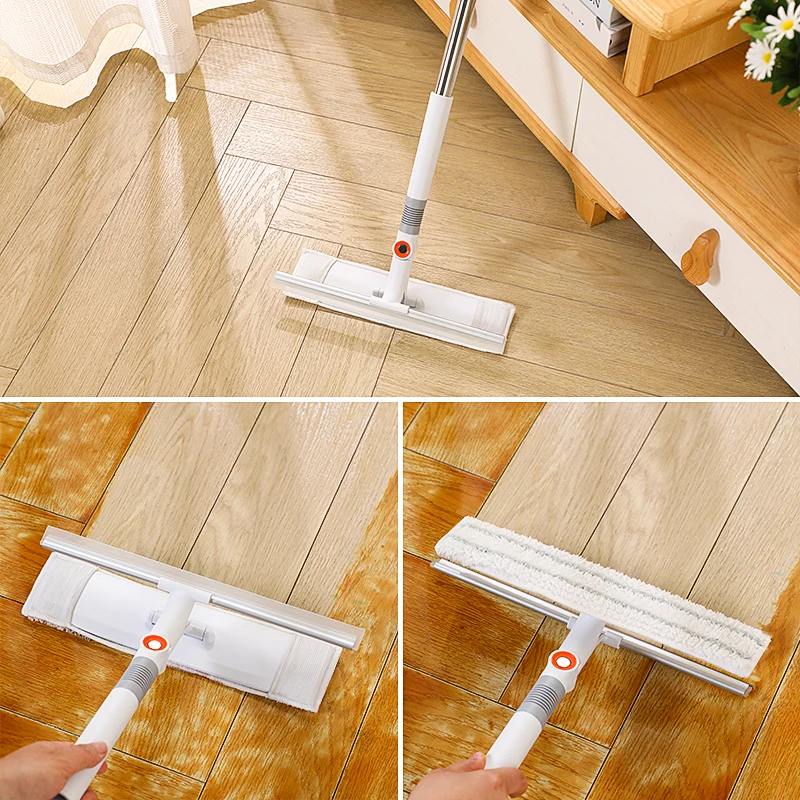 Joybos Multifunctional Window Mop Glass Wiper with Silicone Scraper Floor Mop Glass Wiper Window Cleaner