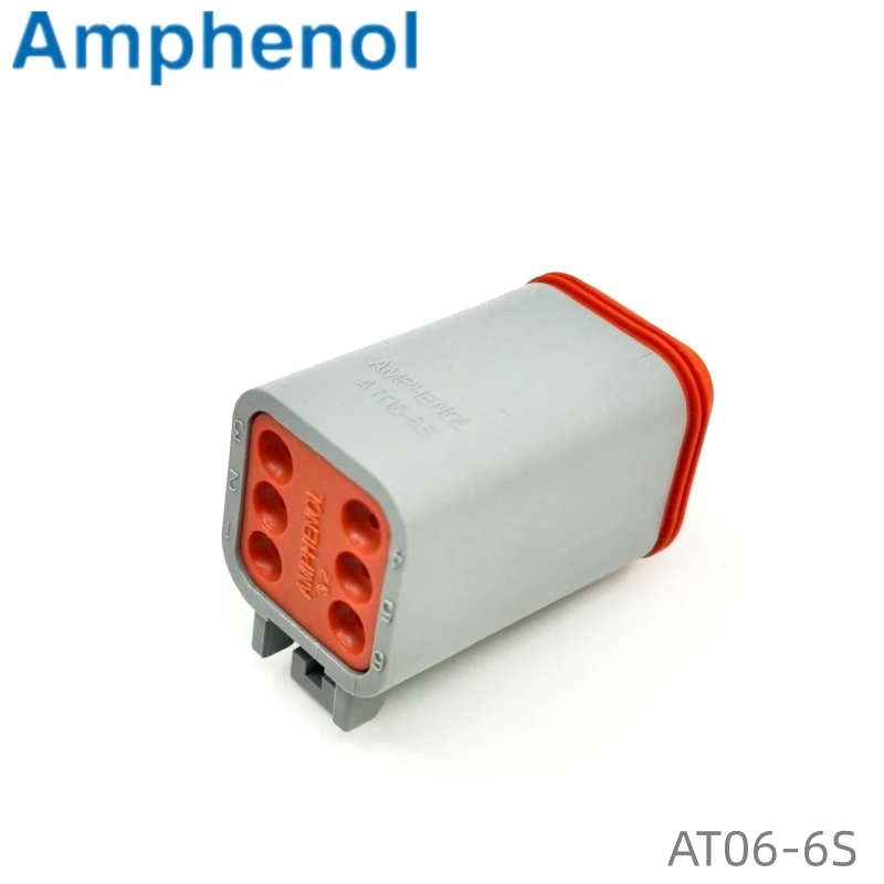 AT06-6S موصل طاقة أمفينول موصل السيارات ذكر، سلسلة AT، 6 اتجاهات، موصل سلك إلى سلك تركيب الأسلاك