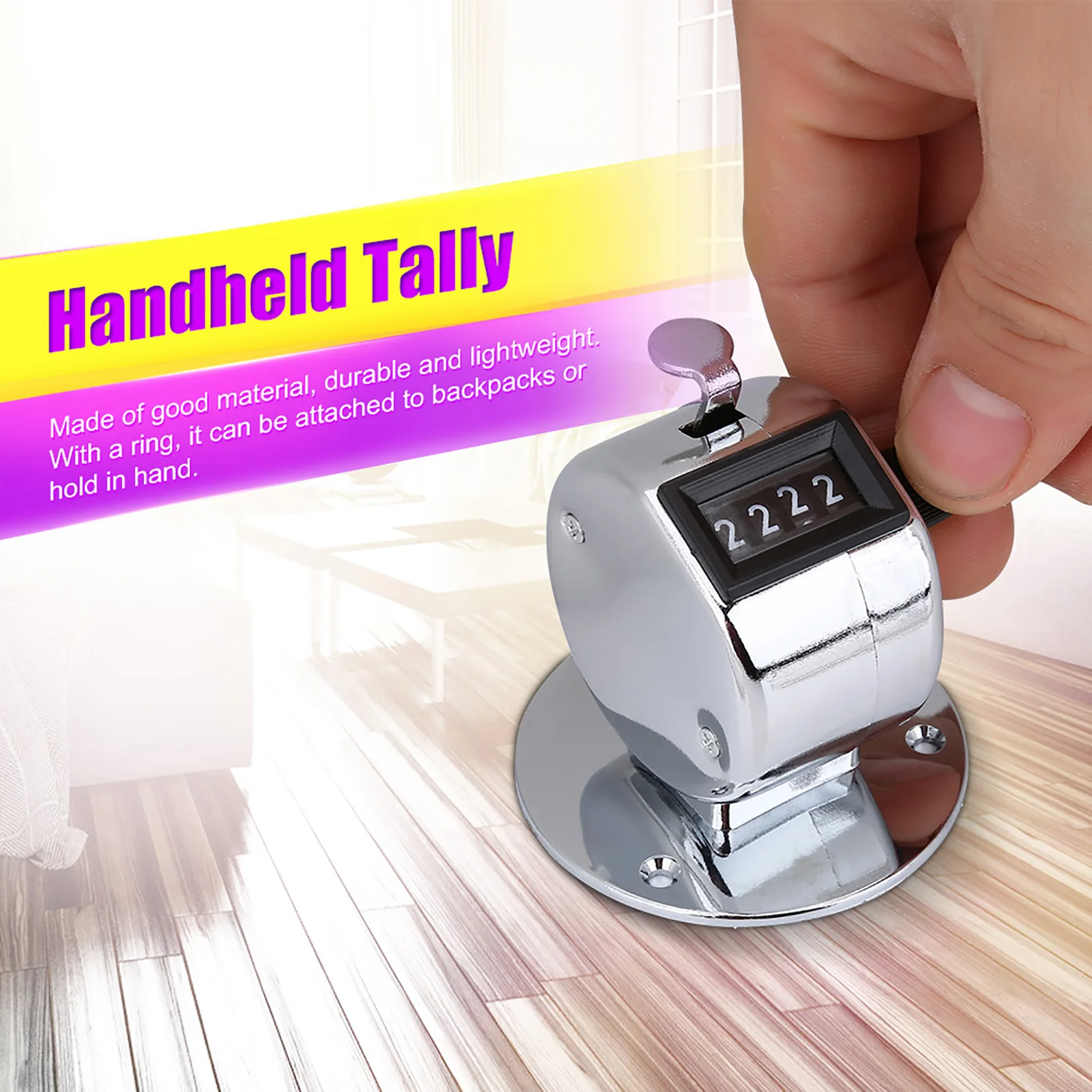 4 Digit Tally Mini Tally Metal 4 Digit Number Handheld Hand Tally Counter for Sports Games