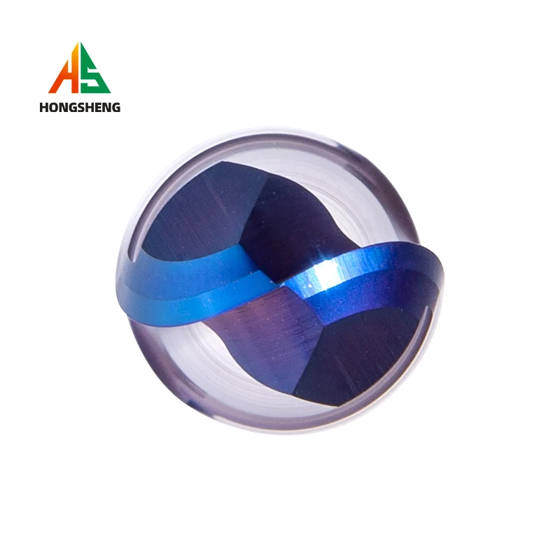 HRC55 65 2 Flute Ball Nose End Mill Tungsten Carbide Cutter Milling Tool R0.5 R12345 6mm 8mm 10mm 16 20MM CNC Router Bit
