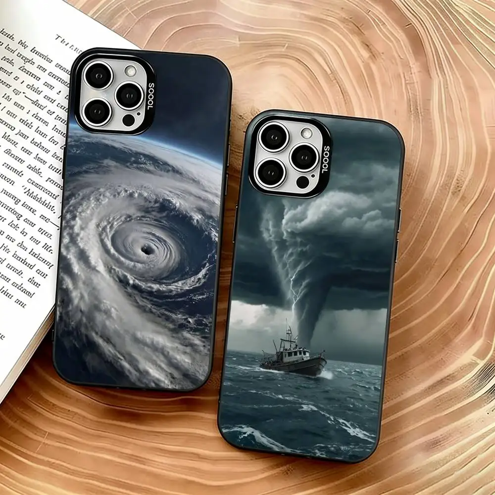 

Natural Disasters Phone Case For iPhone 17,16,15,14,13,12,11 Plus,Pro Max,XS,Colorful Silver Phone case Funda Cover