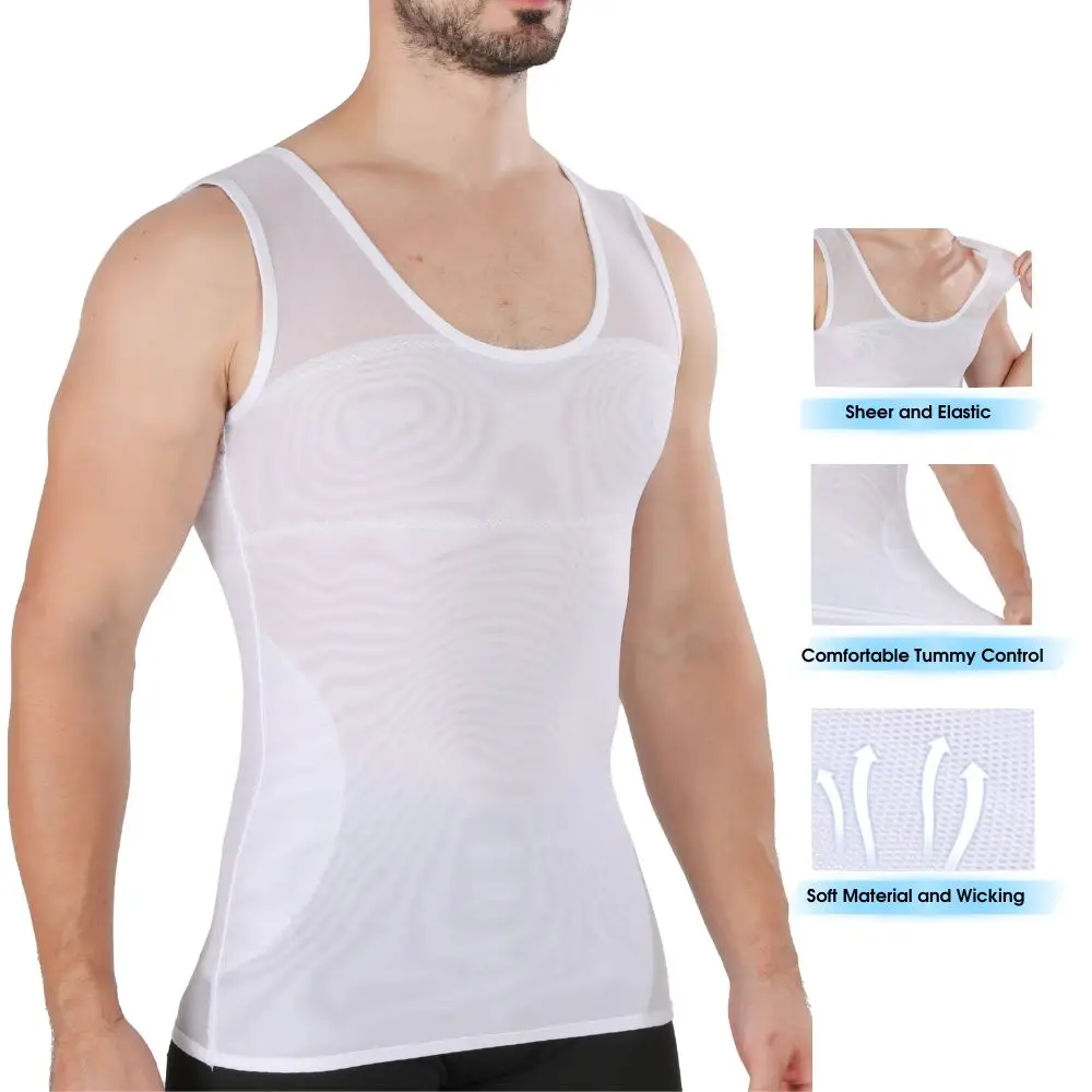 Men\'s Body Shaper Chest Slim Tank Top Hide Gynecomastia Compression Shirt For Men Slimming Undershirt Shapewear