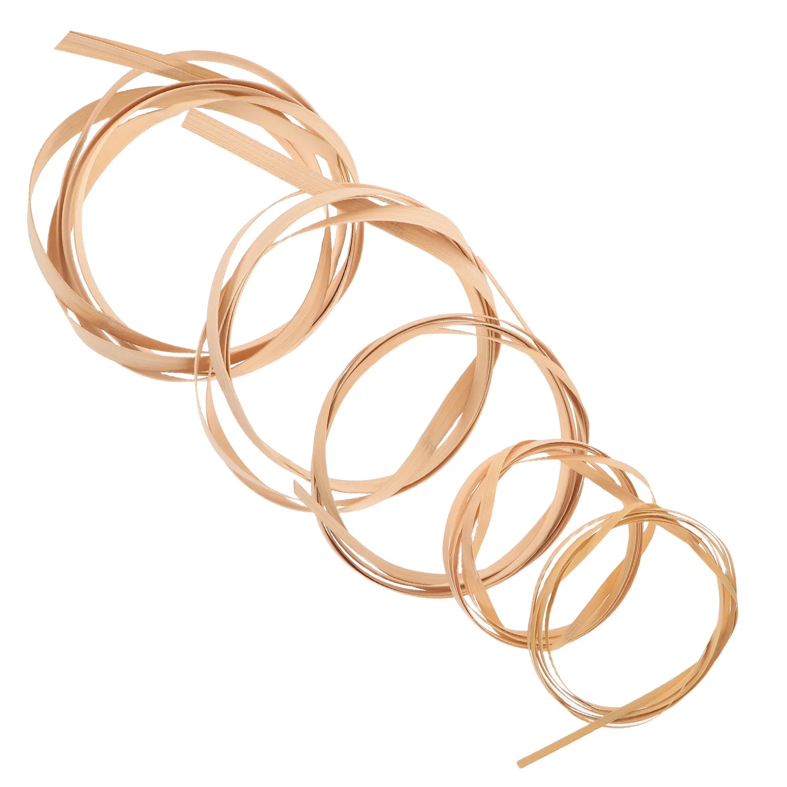 

5Pcs Basket Weaving Materials Bamboo Wide Craft Strips Strong Flexible Flat Cane Webbing for DIY Basket Making Wicker