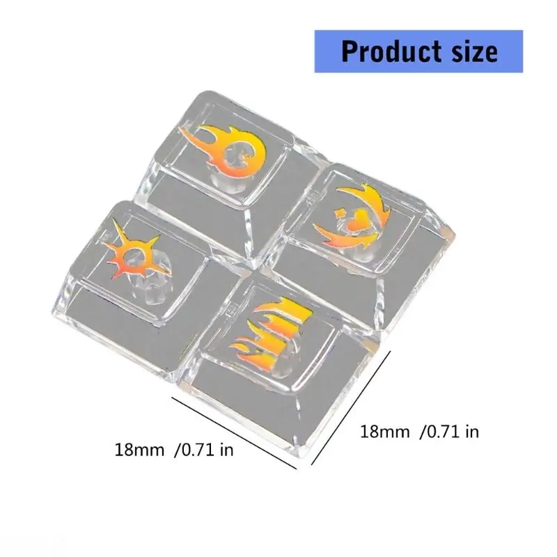D08B Translucent Mechanical Keyboards Keycaps With Improved Light Diffusions and Widely Mounting For Most Keyboards
