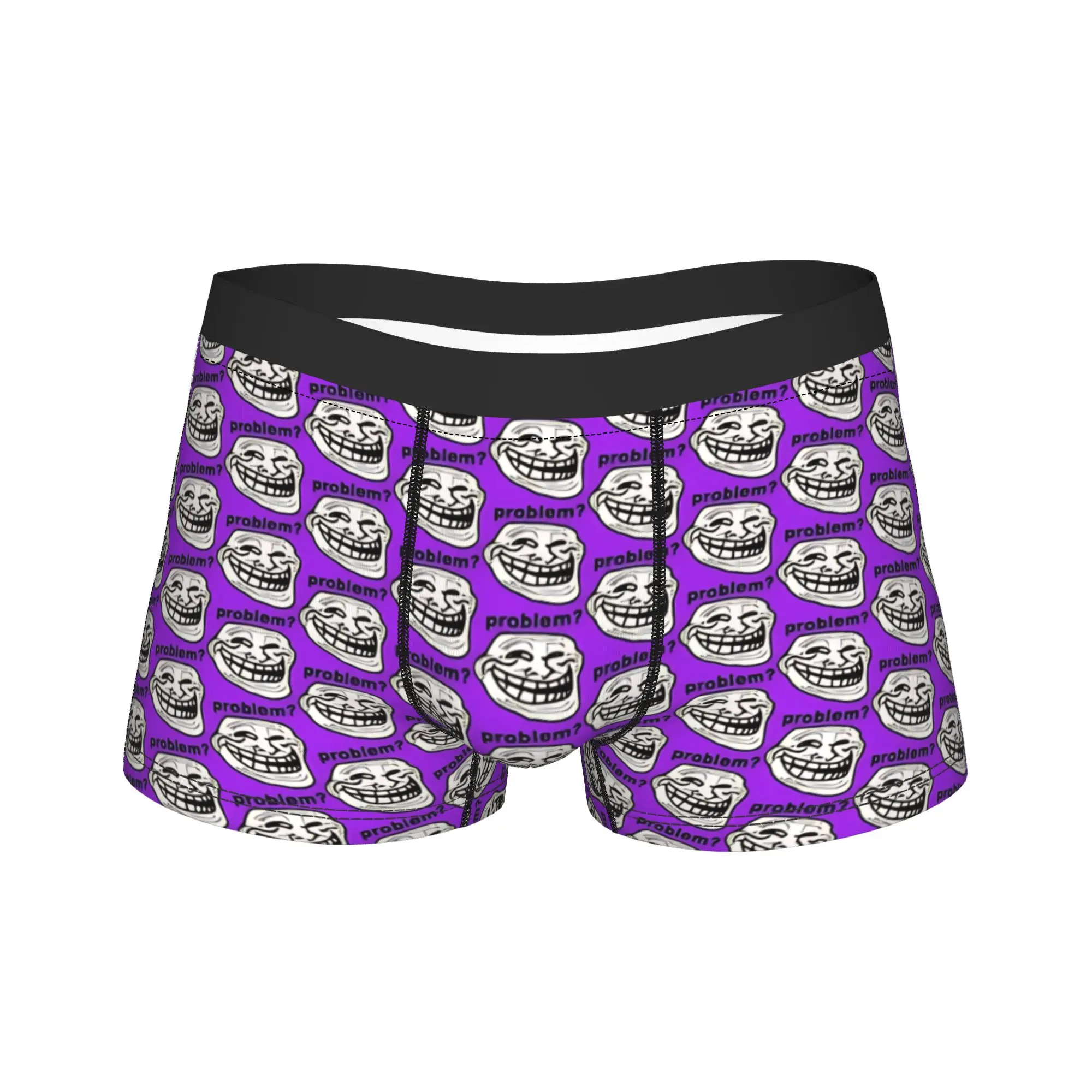 Rage Comic Trollface Underwear  Male Boxer Brief Comfortable Boxer Shorts Trenky Pattern Oversize Panties
