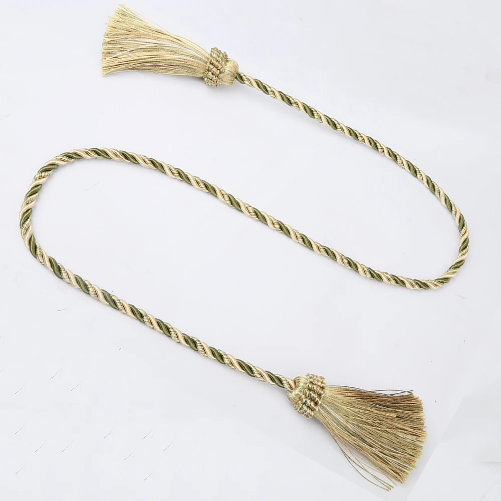 1Pc Tassels Curtain Tieback Fringe Handmade Hanging Ball Curtain Tie Backs Buckle Rope Tape Curtains Holder Room Accessories