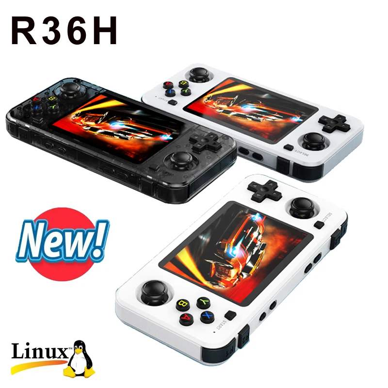 2025 New R36H Retro Handheld Console Open-Source Linux System Classic Game Consoles 3.5 inch IPS Screen Portable Video Player