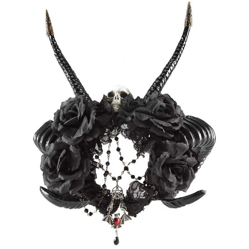 

Halloween Horn Headband Cosplay Party Gothic Antelope Sheep Horns Head Wear Costumes Fancy Dress