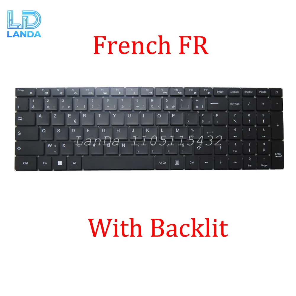 Backlit / No Backlit US FR Keyboard For Teclast F16 Pro Black Rose-Gold English US French FR Without Frame New