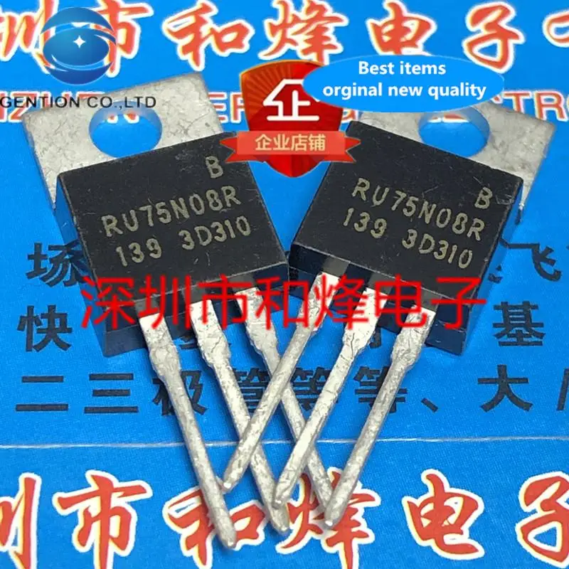 

10 шт. 100% оригинал, новый RU75N08R TO-220 75 В 80 А