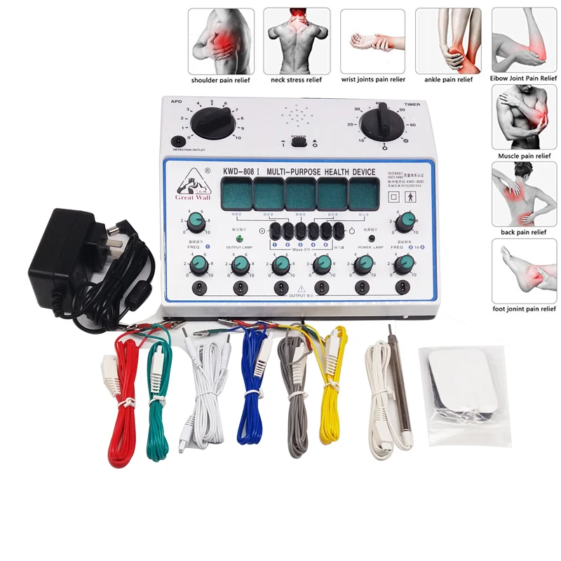 Electric Acupuncture Stimulator Machine 6 Channel Output Patch Massager Care Kit Digital Electro Therapy Acupuncture Stimulator