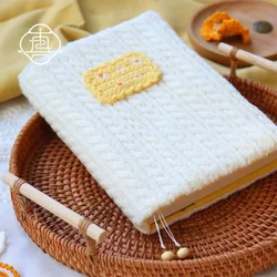 【White Cotton Flower】Original Handmade A5 A6 Notebook Covers Protector Book Sleeve Crafted Fabric Products Diary Cover，in Stock