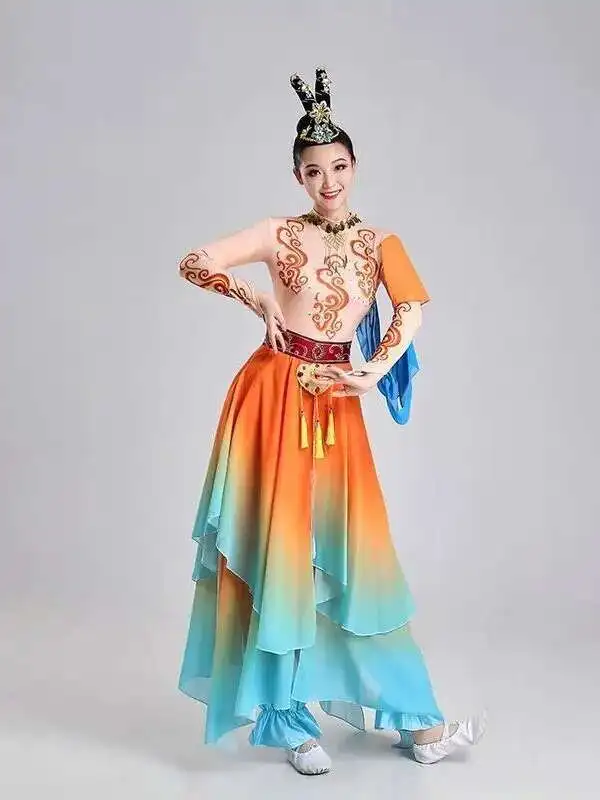 Feitian Dance Costume New Style Classical Dance Silk Road Ascending Lotus Dunhuang Performance Costume Adult Hanfu