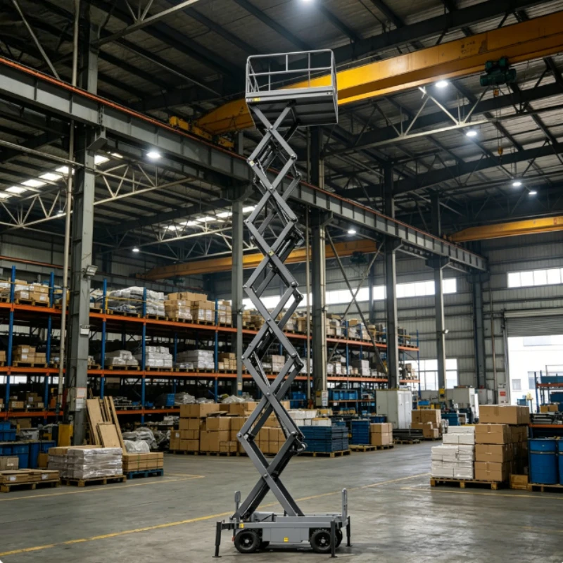 Portable Mobile Lift Table, Scissor Lifter for Supermarket Storage and Cargo Management Daily Workshop Repair Work