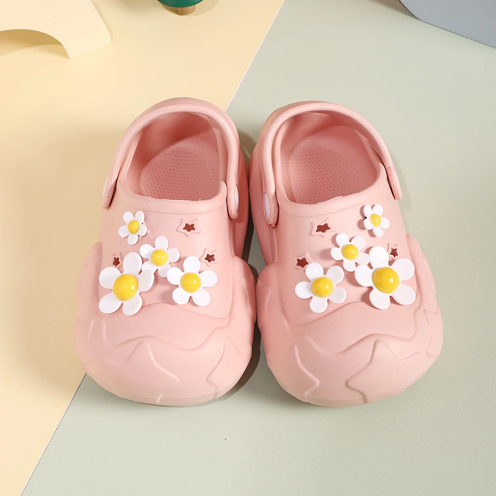 Summer Kids Sandals Hole Children's Shoes Slippers Soft Anti-Skid Handmade DIY Design Baby Beach Garden Shoes