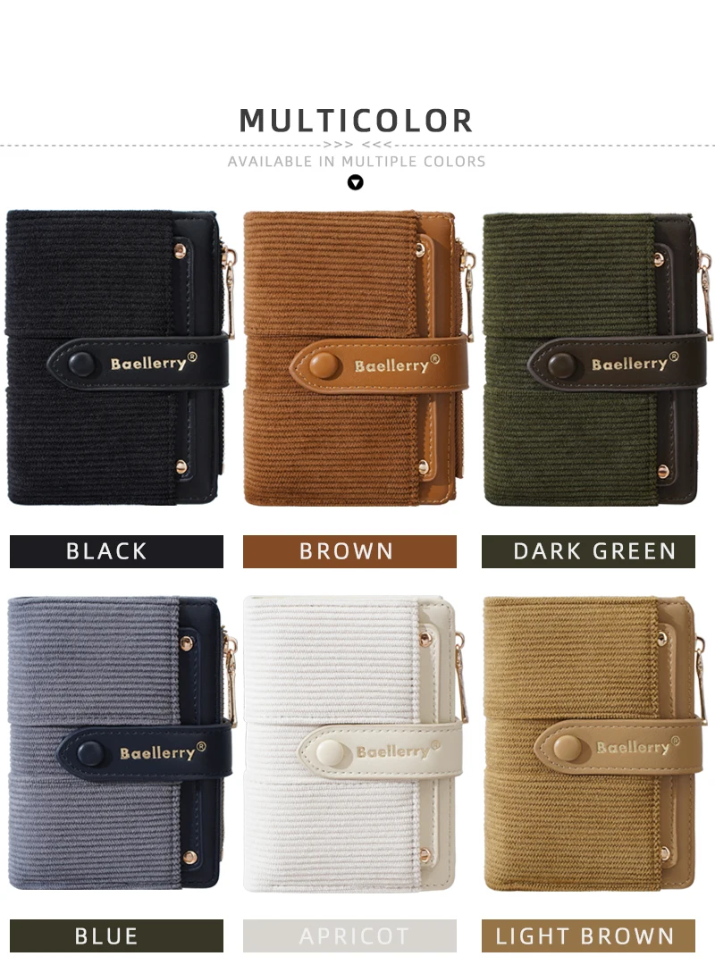 Braellery Multi-card Holder for Women Large Capacity Wallets Female Fashion Wallets Coin Change Purse Patchwork Design Purse