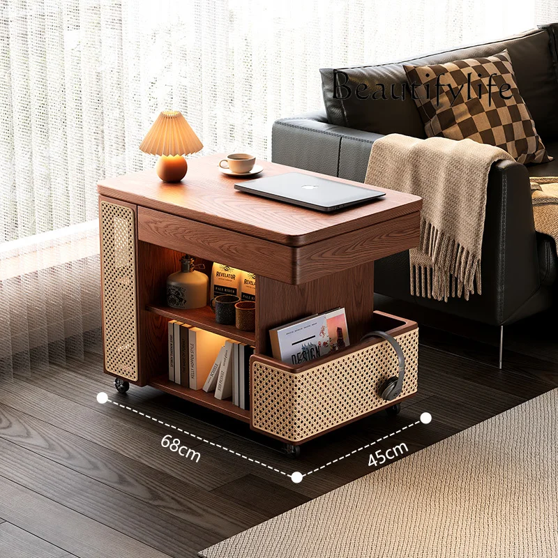 

Storage Modern Coffee Table Extendable Kitchen Wheel Side Table Modern Space Saving Mesa Centro Salon Living Room Furniture