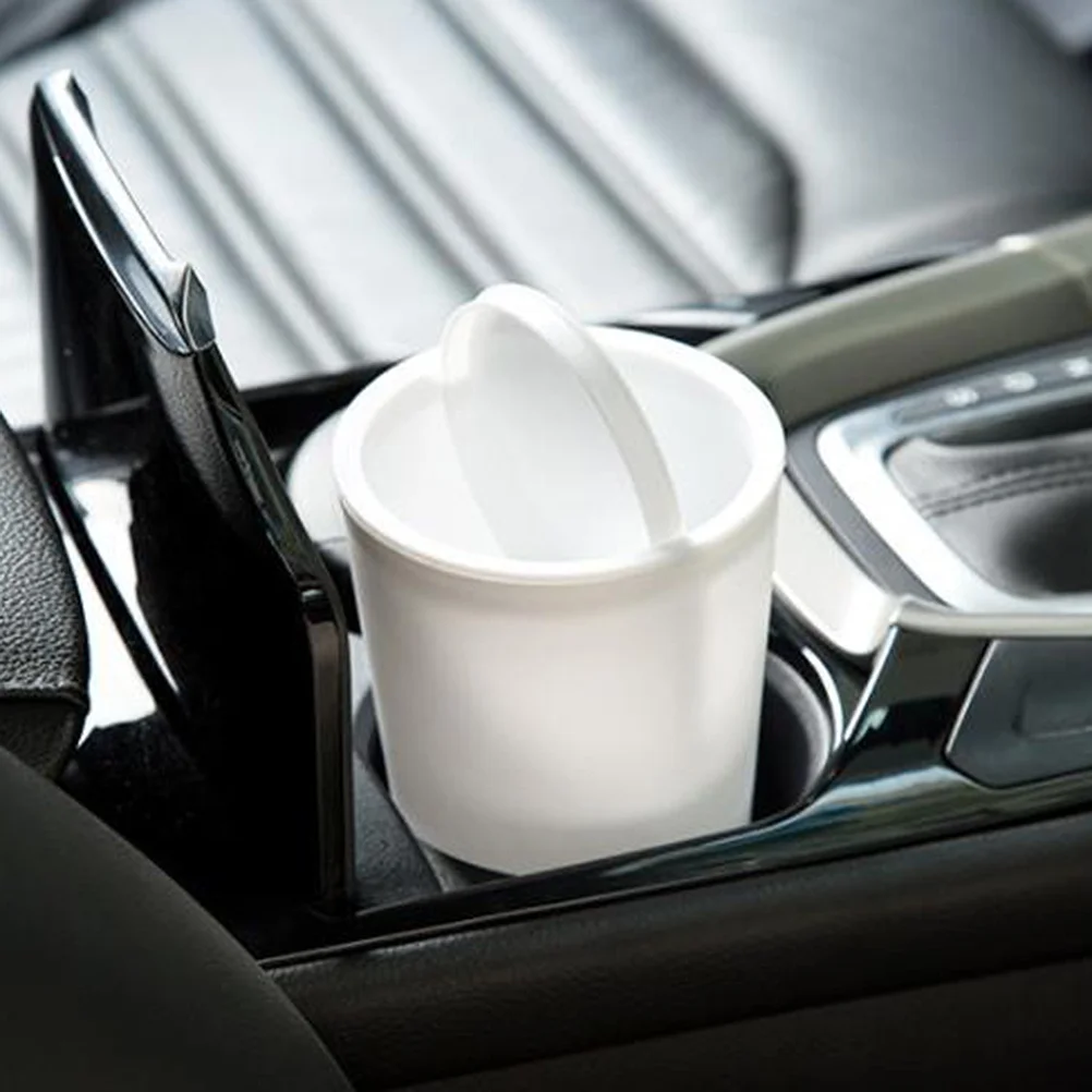 

2pcs Car Trash Bin Light Green Durable Anti-Slip With Lid Car Storage Box Mini Garbage Can For Auto Interior Organization