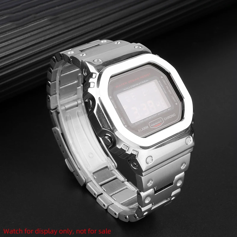 ل G-Shock DW-5600 DW5000 5025 gw-b5600 G-5600 GW-M5610 GA110 120 الفولاذ المقاوم للصدأ حزام معدني حزام (استيك) ساعة سوار شريط للرسغ