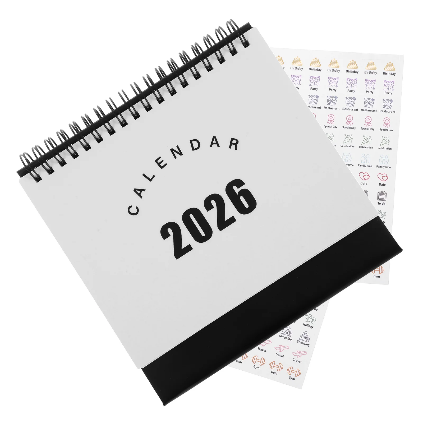 

2026 Desk Mini Flip Calendar Stand Up Desktop Planner Thick Paper Portable For Home Office School Tabletop Calendar Decor