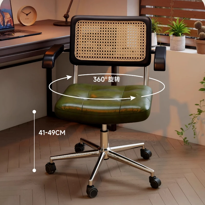 

Chinese retro computer chair home office study desk back girls bedroom makeup lifting swivel