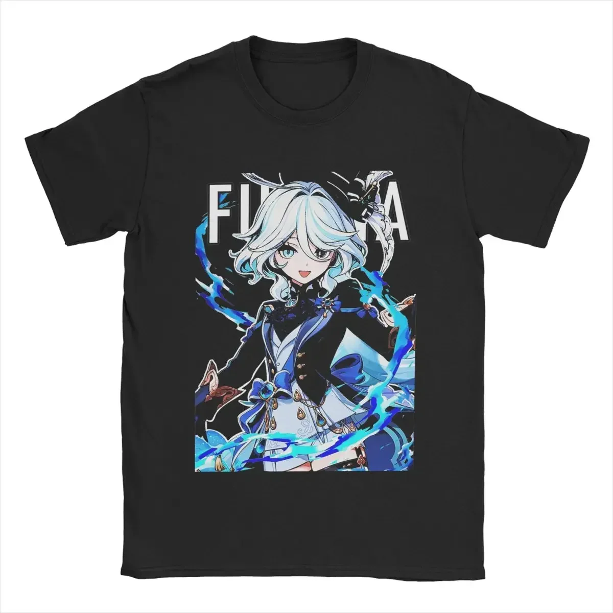 Heavyweight Men's Furina Genshin Impact T Shirts 100% Cotton Clothing Awesome Short Sleeve Crew Neck Tees Gift Idea T-Shirts new