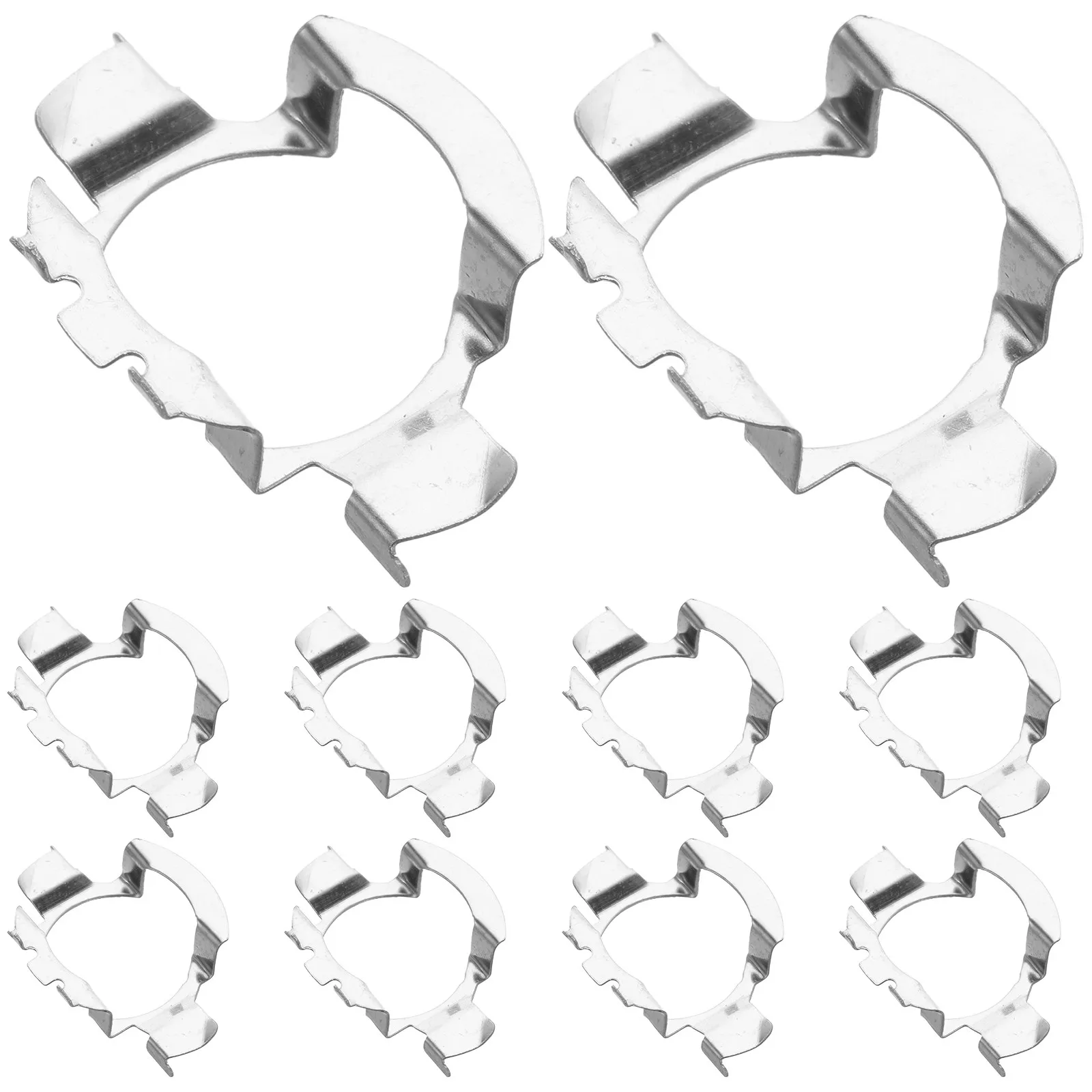 10Pcs LED Bulb Retainer Base Secure Car Bulb Adapter Holder Strong Metal Retaining Clip for Headlamp Installation