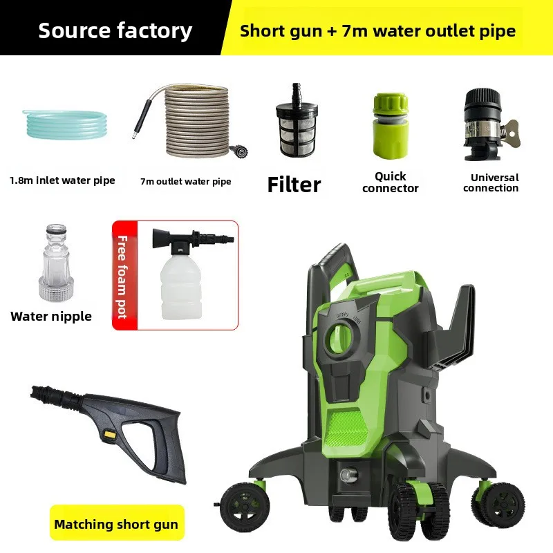 High Pressure Car Washing Machine Household 220v High Pressure Water Gun Portable High Power Powerful Cleaning Machine