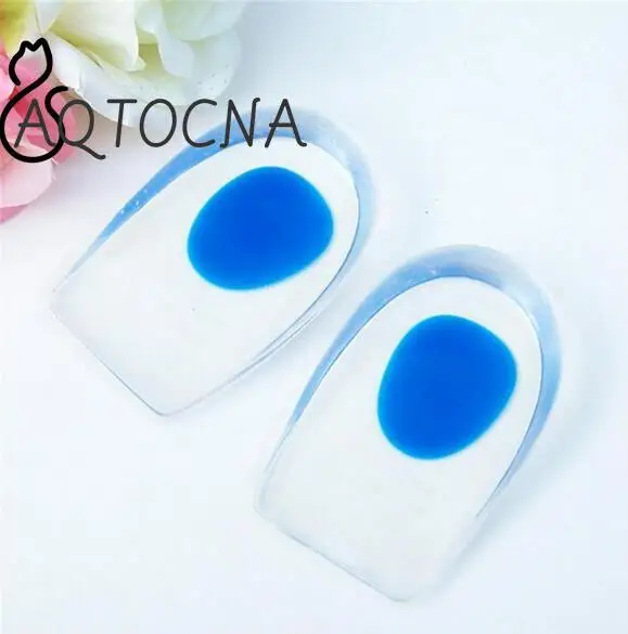 Soft Silicone Gel Insoles For Heel Spurs Pain Relief Foot Cushion Foot Massager Care Heel Cups Shoe Pads Height Increase Insoles