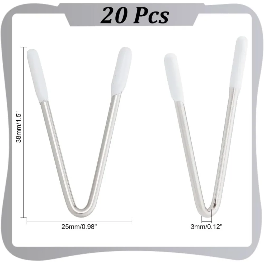 20pcs V Shape Bra Wire Metal  Wire Stainless Steel  Wire Replacement Underwire Repair Underwear Accessories