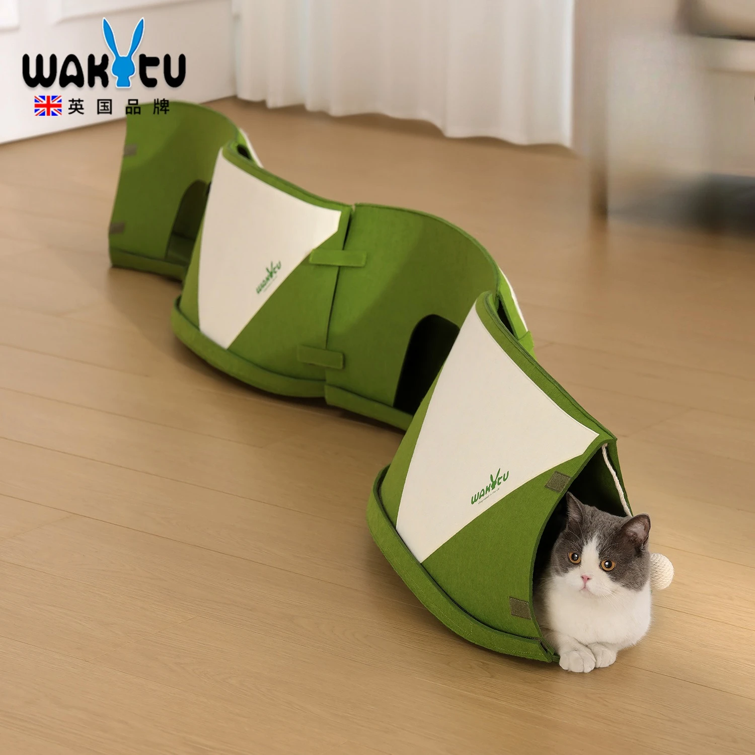 

Wakytu Cat Toys Cat Tunnels Felt cloth Self-entertaining Boring Gadgets Pet Supplies for Kittens Bites Kitten Mazes Cat Tunnels