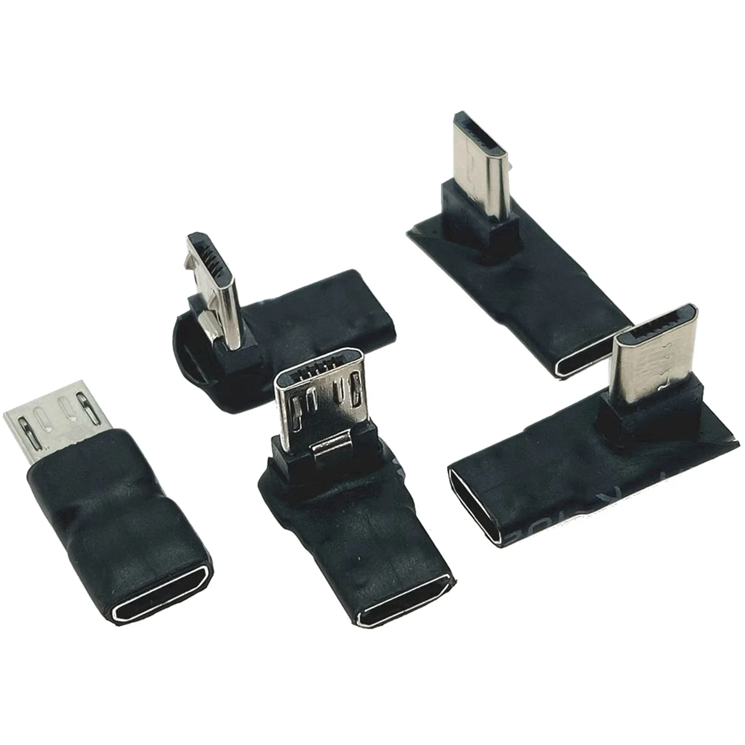 90 Degree Up and Down Angle Micro USB 5 Pin Female to Micro USB Male Data Sync Adapter Male Micro USB to Micro USB Male