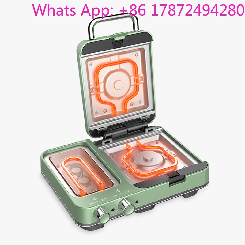 MR9086 Light Food Machine Multi-function Small Home Breakfast Toaster Net Red Waffle Toaster 220V 1100W