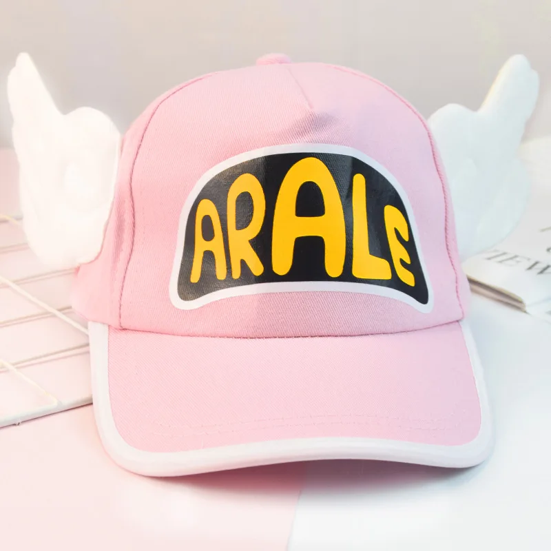 Kawaii Anime Dr.Slump Glowing LED Baseball Cap Cosplay Arale Luminous Light Up Hat Adult Children Angel Wings Neon Hat Props